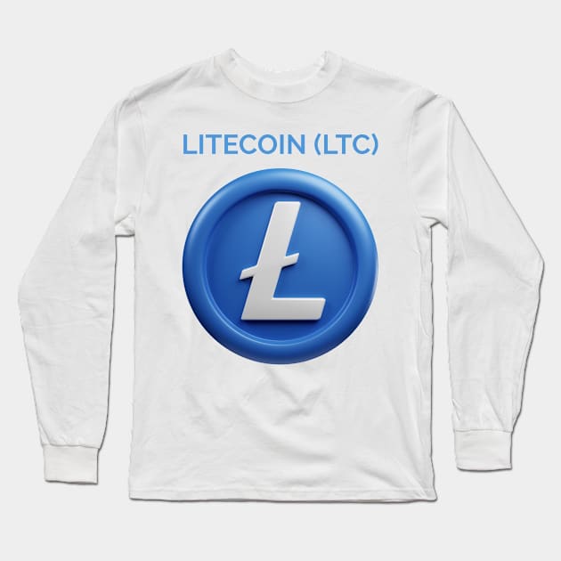 LITECOIN (LTC) cryptocurrency Long Sleeve T-Shirt by YousifAzeez